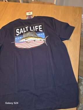 Salt Life Men's Navy Graphic Tee – Marlin Logo Sz XL New